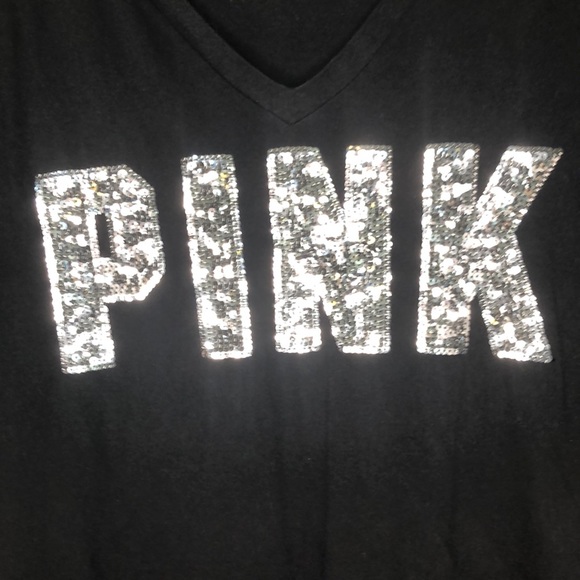 Pink Victoria’s Secret sequin embellished oversized t-shirt - Picture 2 of 6